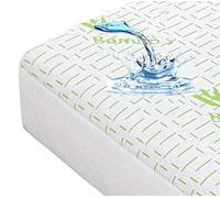 BAMBOO Water Proof Mattress Protector Topper cover Extra Deep Fitted 40 CM Depth Breathable Antialergy Non Noisy Bug Proof (2xPack-King(152x200+40) Cm)