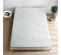 Bamboo waterproof mattress protector. Infused Soft Bamboo Polyester mattress protector for Side, Back Sleeper, Ideal for All Seasons. full body Support and Anti-Allergy MEMORY FOAM (Double)