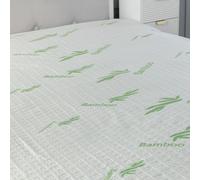 Bamboo Waterproof Mattress Protector Organic Soft Touch 40CM Deep Pocket Snug City Green Small Double