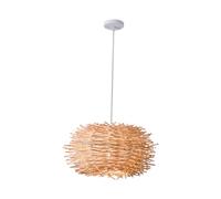 Bamboo Weaving Pendant Light Fixtures,Basket Pendant Lighting,Boho Light Fixture Hand-Woven Chinese Style, Bamboo Retro Pendant Lamp,for Dining Room Kitchen Island