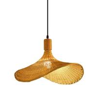 Bamboo Weaving Pendant Light Fixtures,Basket Pendant Lighting,Boho Light Fixture Hand-Woven Chinese Style Chandelier, Bamboo Retro Pendant Lamp,for Dining Room Kitchen Island