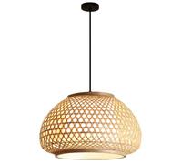 Bamboo Weaving Pendant Light Fixtures,Basket Pendant Lighting,Boho Light Fixture Hand-Woven Chinese Style Chandelier, Bamboo Retro Pendant Lamp,for Dining Room Kitchen Island