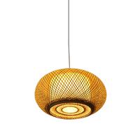 Bamboo Weaving Pendant Light Fixtures,Basket Pendant Lighting,Boho Light Fixture Hand-Woven Chinese Style Chandelier, Bamboo Retro Pendant Lamp,for Dining Room Kitchen Island