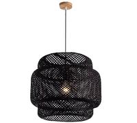 Bamboo Weaving Pendant Light Fixtures,Basket Pendant Lighting,Boho Light Fixture Hand-Woven Chinese Style, Bamboo Retro Pendant Lamp,for Dining Room Kitchen Island