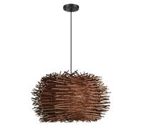 Bamboo Weaving Pendant Light Fixtures,Basket Pendant Lighting,Boho Light Fixture Hand-Woven Chinese Style, Bamboo Retro Pendant Lamp,for Dining Room Kitchen Island