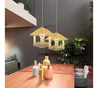 Bamboo Wicker Chandelier Ceiling Retro Japanese Style Creative Weaving Bamboo Pendant Light Hand Woven Rattan Basket Decoration Restaurant Decoration Lighting Fixture E27 Base Single Lamp