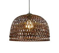 Bamboo Wicker Pendant Light Retro Style Lantern E27 Hanging Lamp Basket Lamp Shade Bamboo Woven Ceiling Chandelier Lamp Decorative Ceiling Lighting for Living Room Bedroom Kitchen