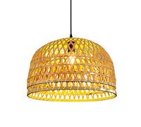 Bamboo Wicker Pendant Light Retro Style Lantern E27 Hanging Lamp Basket Lamp Shade Bamboo Woven Ceiling Chandelier Lamp Decorative Ceiling Lighting for Living Room Bedroom Kitchen