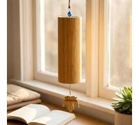 Bamboo Wind Chime, 432Hz Tuned for Alpha Wave Relaxation & Meditation, Handmade Sound Healing Tool for Yoga, Home Office, Classroom, Gift