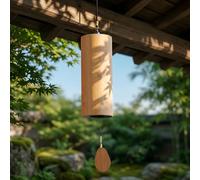 Bamboo Wind Chime, 432Hz Tuned for Alpha Wave Relaxation & Meditation, Handmade Sound Healing Tool for Yoga, Home Office, Classroom, Gift