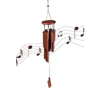 Bamboo Wind Chimes for Outdoor & Indoor, 6 Tubes Wooden Wind Chimes for Garden, Yard, Patio, Home or Outdoor Decor(COLOR:Brown)