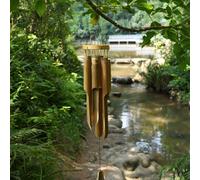 Bamboo Wind Chimes Outdoor, Wind Chimes with Melody Deep Tone, Classic Zen Garden Windchime for Relaxation, Grace.Home Décor for Patio, Garden, or Indoor