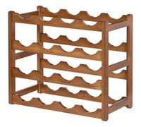 Bamboo Wine Rack 16 Bottles, 4-Tier Display Storage Shelves For Countertop
