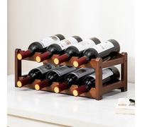 Bamboo Wine RackEasy Install Countertop Storage Cabinet Sturdy Bottle Holder for Living Room Dining Room Kitchen Home BarStylish Wine Organizer (43x)