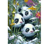 Bamboo Winter 300 Piece Jigsaw Puzzles for Adults, Colourful, Challenging & Brainteasing Adult puzzles 300 Pieces Panda, Fun jigsaws for The Whole Family 16x11 inch