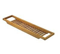 Bamboo Wood Bath Tub Rack Bathroom Shelf Tidy Tray Storage Caddy Organiser Boxed Sleves (Bamboo)