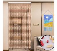 Bamboo Wood Beaded Curtain For Doorways 70x180cm 80x190cm 90x200cm 100x200cm 120x210cm Hanging Room Divider, Decorative Door String Curtain, Handmade Natural Doorway Bead(Red,120x210(cm))