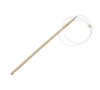 Bamboo Wood Crochet Hooks with Plastic Cable, 12Pcs Hook Needles Set for Knitting Yarn, Weave Craft and Crocheting Projects, Light Color