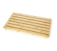 Bamboo Wood Rectangular Duck Board Bath Mat Set Bathroom Shower Duckboard