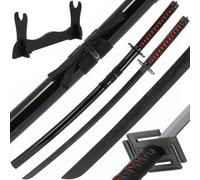 Bamboo Wood Sword 100cm Prop Anime Cosplay Halloween Blunt Table Stand Stand