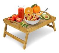 Bamboo Wooden Bed Breakfast Serving Lap Tray With Folding Legs New - Extra Large