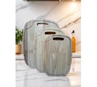 Bamboo Wooden Chopping Boards 3 Sizes- Small,Medium,Large-Ideal for Carving Meat,Cutting Vegetables,Cheeses,Bread Serving Kitchen Knife-Friendly Natural Antibacterial (Set of 3 (Small+Medium+Large))