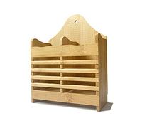 Bamboo Wooden Cutlery Organiser Kitchen Utensils Holder Hanging Utensil Pot Chopstick Holder, Kitchen Drying Rack With 2 Compartments for Wooden Spoon, Spatula Holder, Washing Up Tableware Drainer