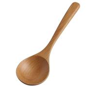 Bamboo Wooden Spoons Set Long Handle Spoon Old Lacquer Spoon Wooden Soup Ladle Porridge Spoon for Family Restaurant Hotel