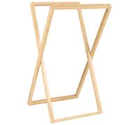 Bamboo Wooden Towel Clothes Folding Rack Stand Light Brown Arraial