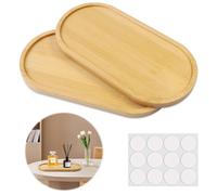 Bamboo Wooden tray Decorative, Small Oval Serving Plate for Tea or Coffee