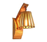 Bamboo Wooden Wall Lamp Aisle Bracket Modern Wall Sconce Victoria Solid Wood Wall Light Japanese Creative E27 For Bar Cafe Living Room Balcony Bedroom Bedside Lantern Made in China