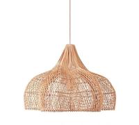 Bamboo Woven Light Rattan Lighting for Kitchen Boho Basket Chandelier Handmade Woven Hanging Light, Modern Hanging Ceiling Light Fixture for Kitchen Island, Room