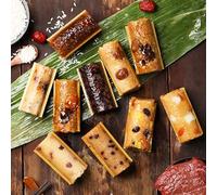 Bamboo wrapped Sweet Rice Dumpling,Red Bean Paste Date Honey zongzi,Chinese Traditional Snack Gift pack,Dragon Boat Festival Dessert,Healthful Nutritious Breakfast (Mixed flavors,4pack)