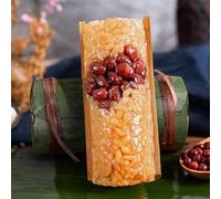 Bamboo wrapped Sweet Rice Dumpling,Red Bean Paste Date Honey zongzi,Chinese Traditional Snack Gift pack,Dragon Boat Festival Dessert,Healthful Nutritious Breakfast (Red Bean,12pack)