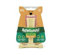 Bamboodles T-Bone Dog Chew Toy - Large | Cheese Flavour | Long Lasting Natural Dog Chew for Small Dogs and Puppies | Durable, Safe and Satisfying Chew Stick