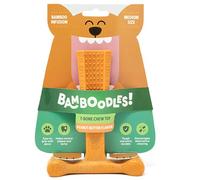 Bamboodles T-Bone Dog Chew Toy - Medium | Peanut Butter Flavour | Long Lasting Natural Chew Stick for Medium Dogs | Durable and Safe Dog Chew for Daily Gnawing Fun