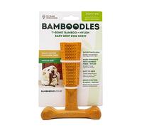 Bamboodles T-Bone Dog Chew Toy - Peanut Butter - Medium