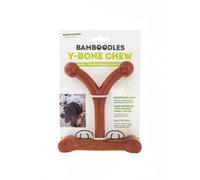 Bamboodles Y-Bone Dog Chew Toy - Medium | Bacon Flavour | Durable Long Lasting Dog Chew | Natural Chew Toy for Medium Dogs
