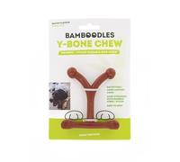 Bamboodles Y-Bone Dog Chew Toy - Small | Bacon Flavour | Durable Chew for Small Dogs | Long Lasting Dog Toy to Help Support Healthy Chewing