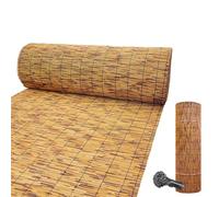 BambooFencing 50-140 cm Height Outdoor Bamboo Canopy with Zip Ties Balcony Windbreak for Porch Pool Patio - 160 x 500 cm