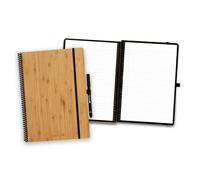 BAMBOOK Classic - Reusable Notebook - Luxurious Bamboo Hardcover - A4 - Lined - Rewritable Notebook, Dry Erase Board Notebook, Whiteboard Notebook, Erasable Notebook - Includes Free Pen App