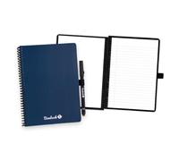 BAMBOOK Colourful Reusable Notebook - Navy - A5 - Blank & Lined - Reusable Notebook, Rewritable, Dry Erase, Whiteboard, Erasable - Free Pen Scan App