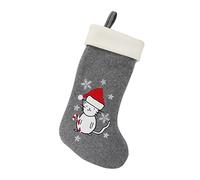 BambooMN 1 Pc Set 18" Classic Hand Embroidered Sequined Cute Animal Christmas Stocking, 13 Cat