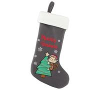 BambooMN 1 Pc Set 18" Classic Hand Embroidered Sequined Cute Animal Christmas Stocking, 18 Monkey Business