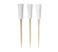 BambooMN 3.5" Decorative Golf End Sports Bamboo Cocktail Fruit Sandwich Picks Skewers for Catered Events, Holiday's, Restaurants or Buffet Party Supplies, 1,000 Pieces, White
