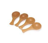 BambooMN - 3.5" Small Solid Bamboo Round Scoop, 10pcs