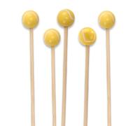 BambooMN 3.9" (10cm) Decorative Sports Ball End Bamboo Cocktail Fruit Sandwich Picks Skewers for Catered Events, Holiday's, Restaurants or Buffets Party Supplies, Tennis, 100 pcs