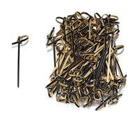 BambooMN 3.9" Bamboo Black Knotted Knot Skewers Picks for Cocktails and Hors' D'oeuvres Party Supplies, 1000 Pieces