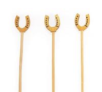 BambooMN 3.9" Decorative Bamboo Horseshoe Cocktails Hors D'oeuvres Fruit Sandwich Skewers Picks for Catered Events, Holiday's, Restaurants or Buffet Party Supplies, 200 Pieces