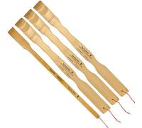 BambooMN 3 Piece 17 Inch Traditional Bamboo Wood Back Scratchers Plus Free Travel Size Backscratcher for Itching Relief, Strong and Sturdy, 4 Pieces Total